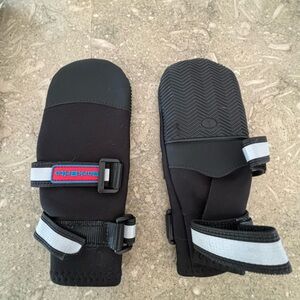 Black Neoprene dog shoes with Straps
